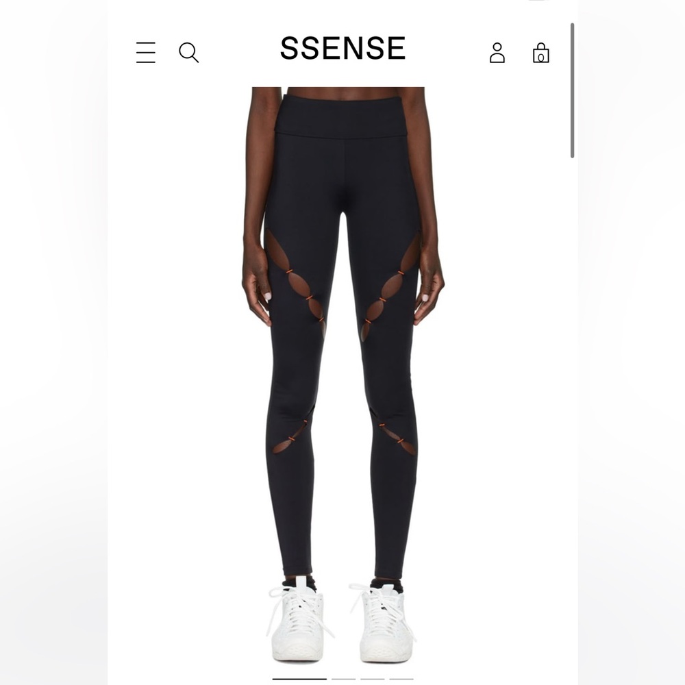 RUI x SSENSE Exclusive Black Cut-Out Sports Leggings